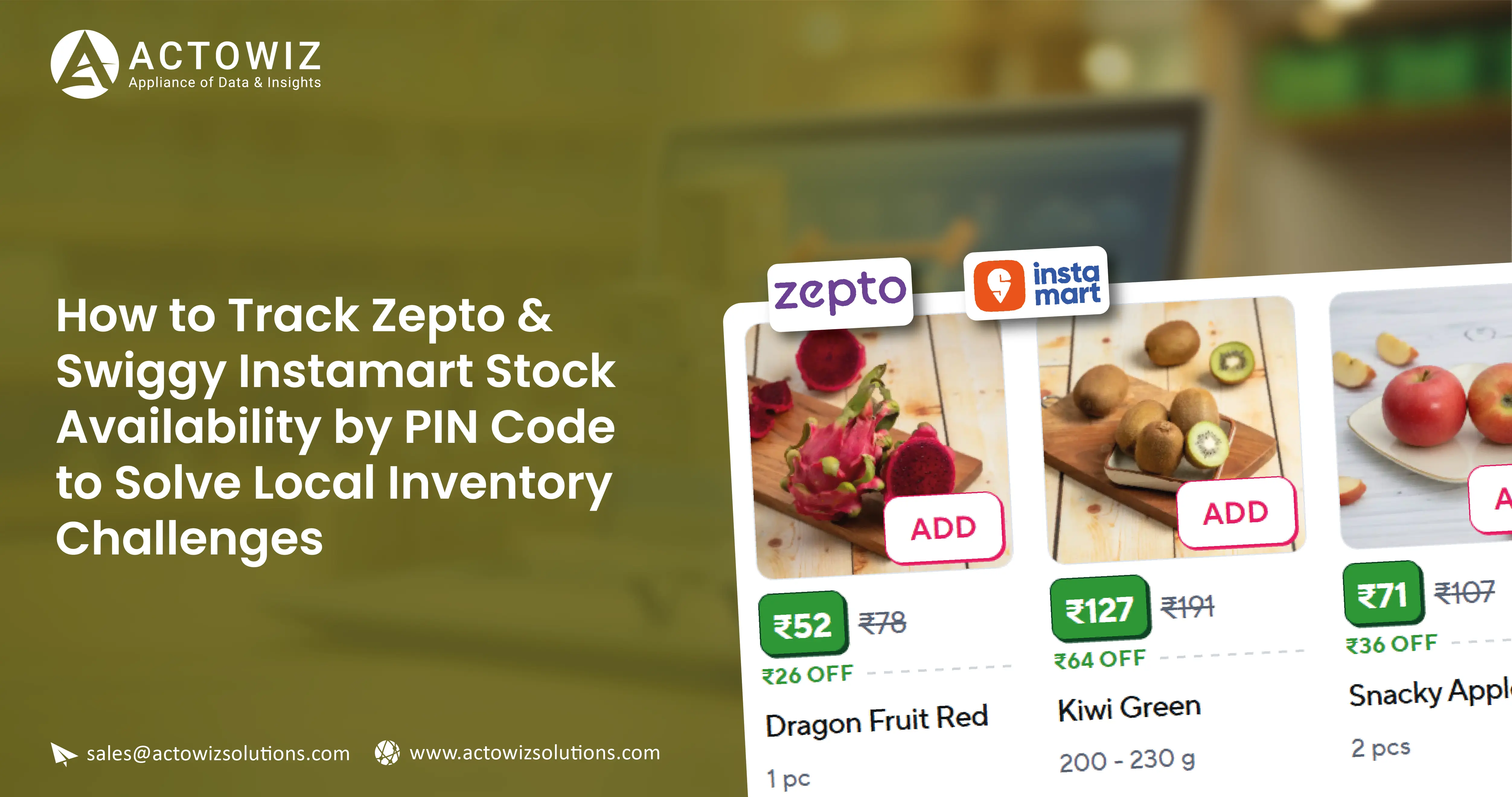 Track Zepto & Swiggy Instamart Stock Availability by PIN Code to monitor local inventory
